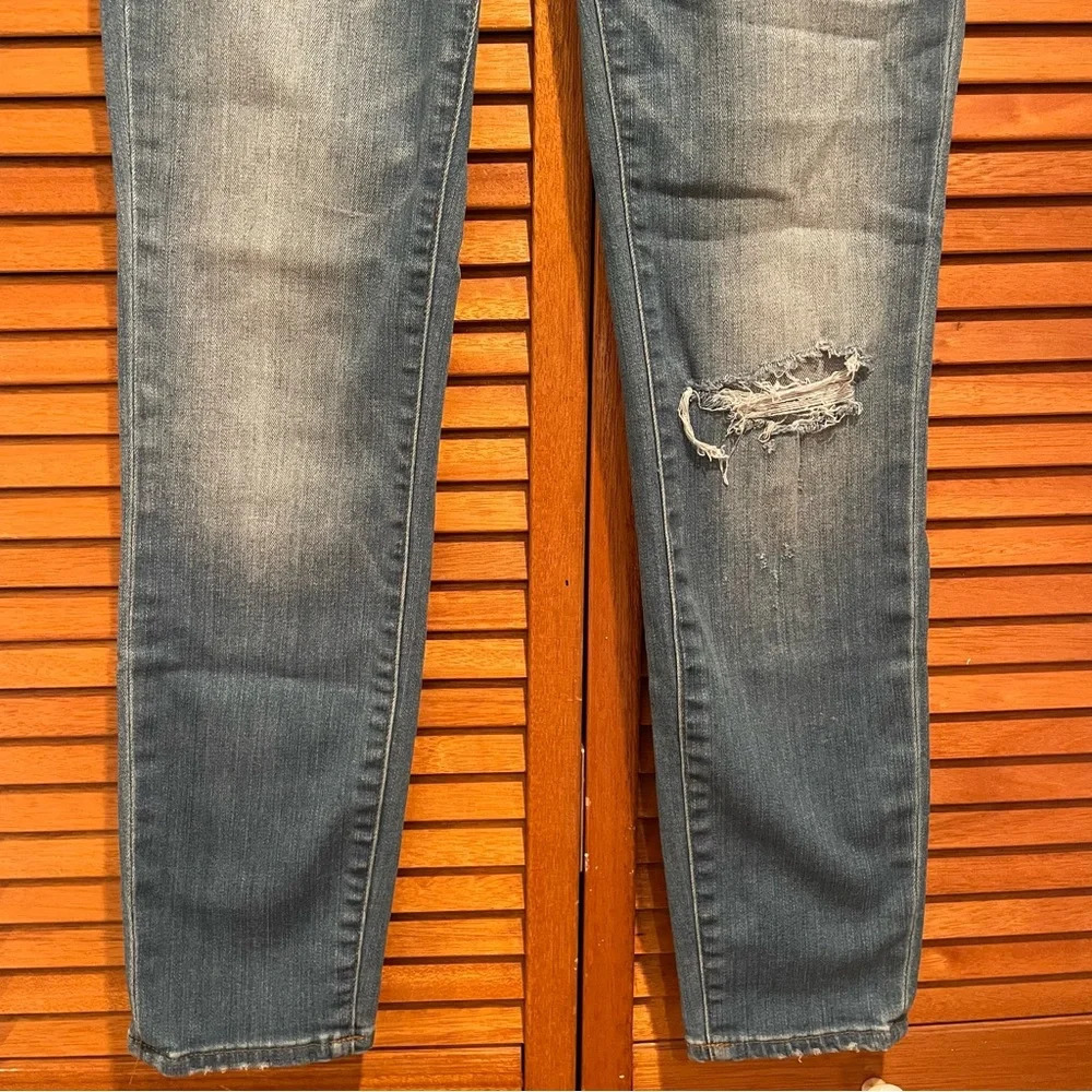 Madewell Women’s 9” High Riser Skinny Skinny Ripped Denim Jeans Sz 27 - Picture 3 of 8